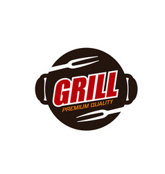 Barbecue Grill Icon Of Steak Bar And Charcoal Bbq