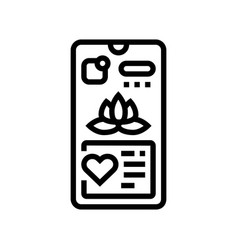 Mental Health App Line Icon