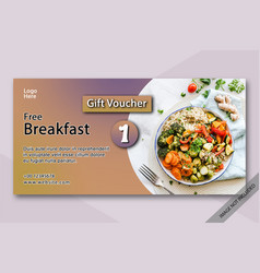 Restaurant Free Breakfast Gift Voucher Template