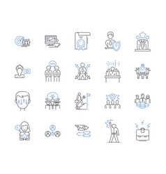 Smart Building Technology Line Icons Collection