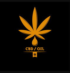 Cbd Oil Marijuana Emblem Design