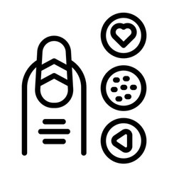 Nails Design Application Icon Outline