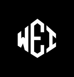 Wei Letter Logo Design With Polygon Shape