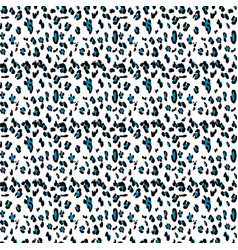 Snow Leopard Electric Blue Spots Pattern Design