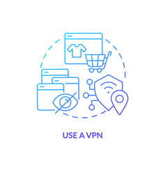 Use Vpn Blue Gradient Concept Icon