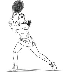 Young Tennis Player About To Hit The Ball