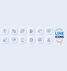 Psychology Cursor And House Protection Line Icons