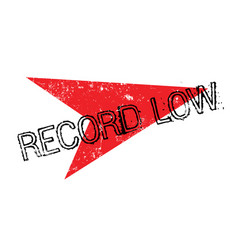 Record Low Rubber Stamp