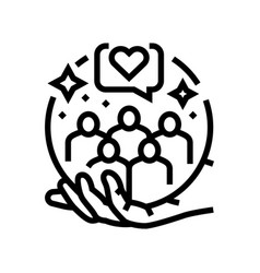 Support Group Mental Health Line Icon