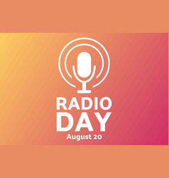 National Radio Day August 20 Holiday Concept