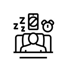 Sleep Hygiene Mental Health Line Icon