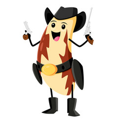 Cartoon Brazil Nut Cowboy Bandit Ranger Character