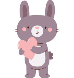 Rabbit Holding Heart