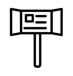 Voting Booth Thick Line Icon