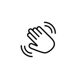 Hello Hand With Waves Icon Hand Goodbye Emoji