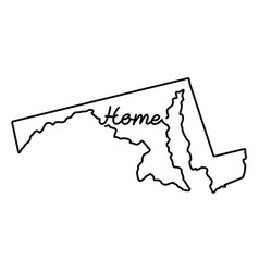 Maryland Us State Outline Map