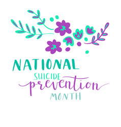 National Suicide Prevention Month Hand Lettering