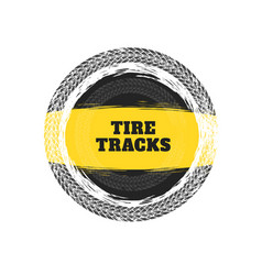 Tire Tracks Circular Frame Background