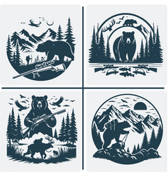 Bear Mountains Silhouette Svg Bundle File