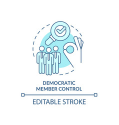 Democratic Member Control Turquoise Concept Icon