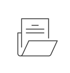 Document Folder Line Outline Icon