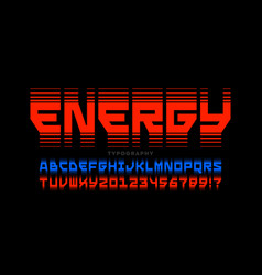 Energy Style Font Design