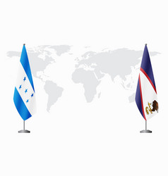 Honduras And American Samoa Flags For Official