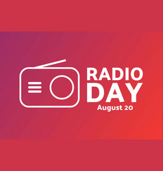 National Radio Day August 20 Holiday Concept