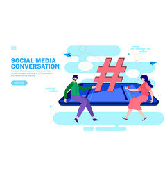 Social Media Conversation With Hashtag