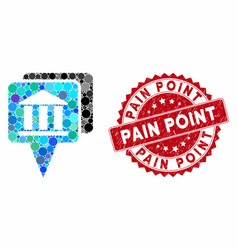 Collage Bank Map Pointers With Textured Pain Point