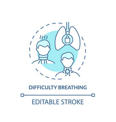 Difficulty Breathing Concept Icon