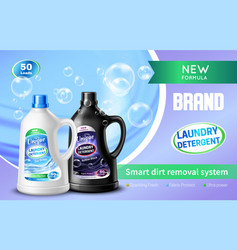 Laundry Detergent Realistic Banner