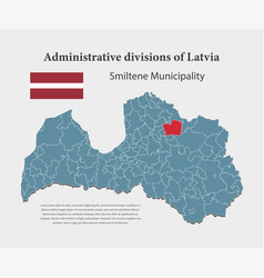 Map Latvia Smiltene Municipality