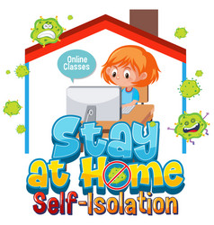 Stay At Home And Self-isolation Banner