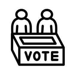 Voters Thick Line Icon