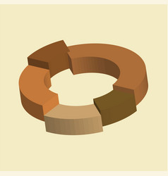 Donut Circle Divided Into Sectors Charts