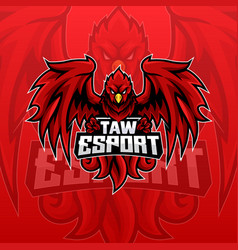 Red Phoenix E-sport Logo Template