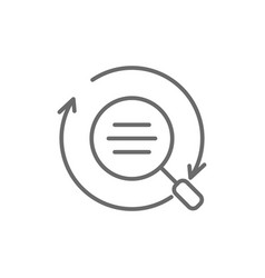 Research Data Analysis Icon With Black Outline