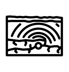 Tectonic Earthquake Disaster Line Icon