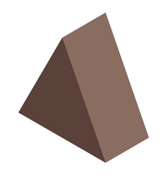 Triangle Construction Icon Isometric Brick