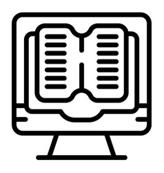 Digital Book Icon Outline Exam Student