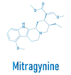 Mitragynine Molecule Skeletal Formula