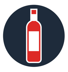 Red Wine Bottle On A White Background