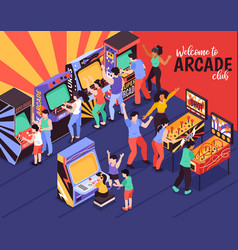 Arcade Club Isometric Background