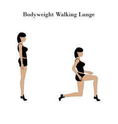 Bodyweight Walking Lunge Exercise Workout