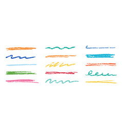 Crayon Brush Stroke Color Underline Chalk Pen