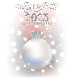 Merry 2023 Year Banner With Xmas Ba