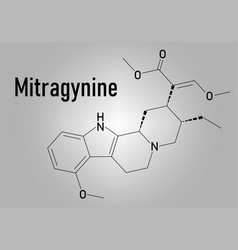 Mitragynine Molecule Skeletal Formula