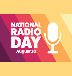 National Radio Day August 20 Holiday Concept