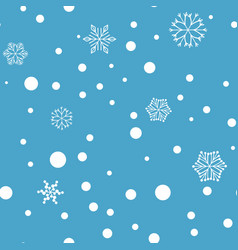 Winter Seamless Pattern With White Snowflakes